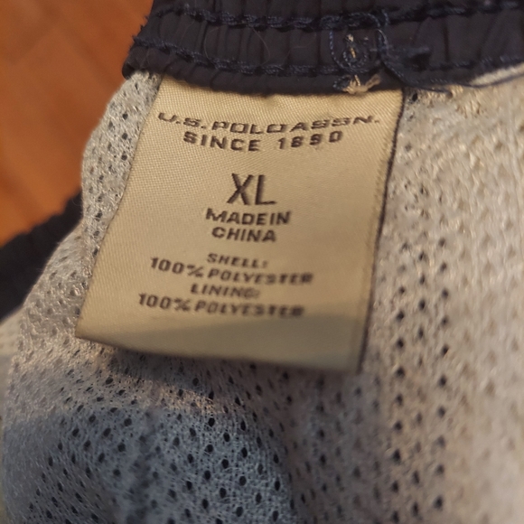 Polo assn blue plaid swim trunks cargo pockets drawstring waist xl - Picture 4 of 5